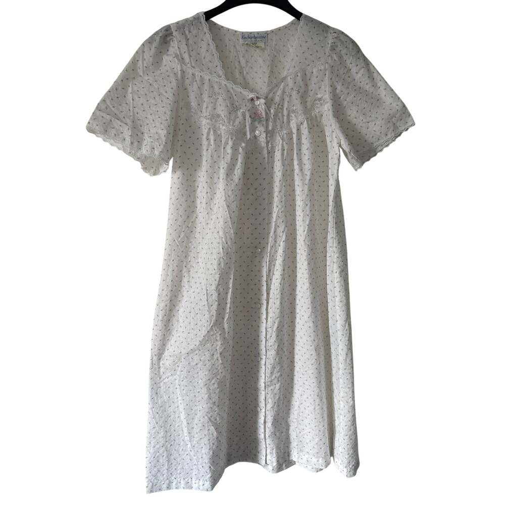 Enchantments by Miss Elaine Snanp Front Lightweight Robe Cotton/Poly Medium